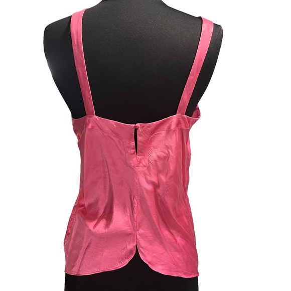 7 For All Mankind Pink Silk Halter Neck Top - Picture 3 of 7